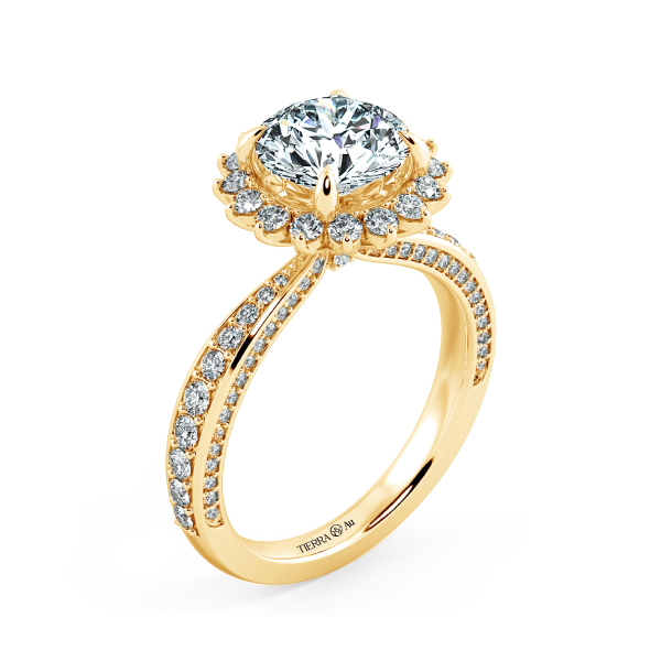 Nhẫn đính hôn Floral Halo NCH2502 4